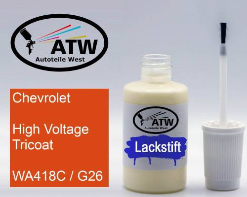 Chevrolet, High Voltage Tricoat, WA418C / G26: 20ml Lackstift, von ATW Autoteile West.